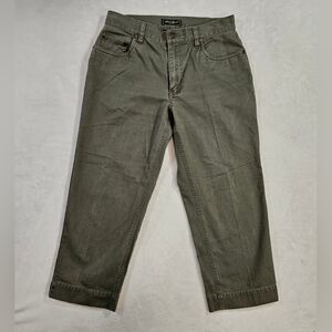 Eddie Bauer Womens 6P 100% Cotton Mossy Green Cropped Pants
